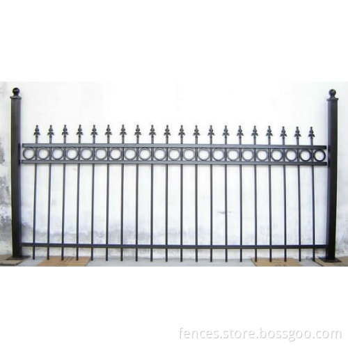 New steel rails car access gate fence